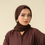 buy chocolate brown turkish hijab elegant modest scarf in pakistan